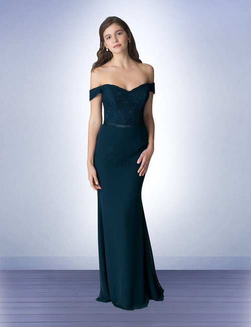  Bill Levkoff Bridesmaid Dress Style 1252 - Corded Lace &  Charmeuse 