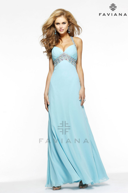 Faviana Glamour Dress Style 7118 - Beaded Chiffon