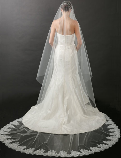 Bel Aire Bridal Veils V7261C - Cathedral Wedding Veil -108" Long -