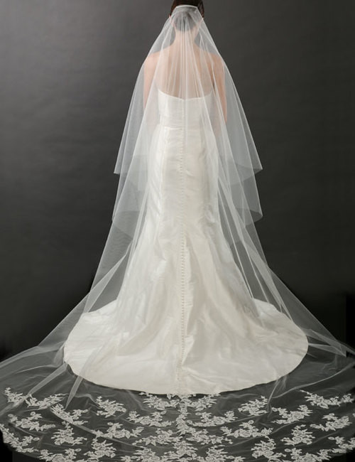 cream cathedral veil