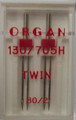 Organ 130/705H Domestic Sewing Needles Size Twin 80