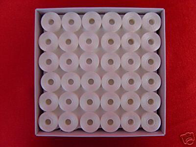 White Pre-Wound Bobbins for Embroidery Sewing Machine - Brother Sewing Shop