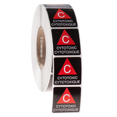 CYTOTOXIC Symbol Labels Removable - 50.8 x 50.8mm  #L-002