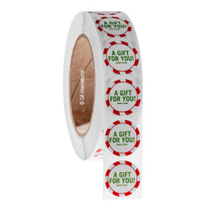 "A gift for you" Promotional Label - 28.58mm circle #ACA-1001-3