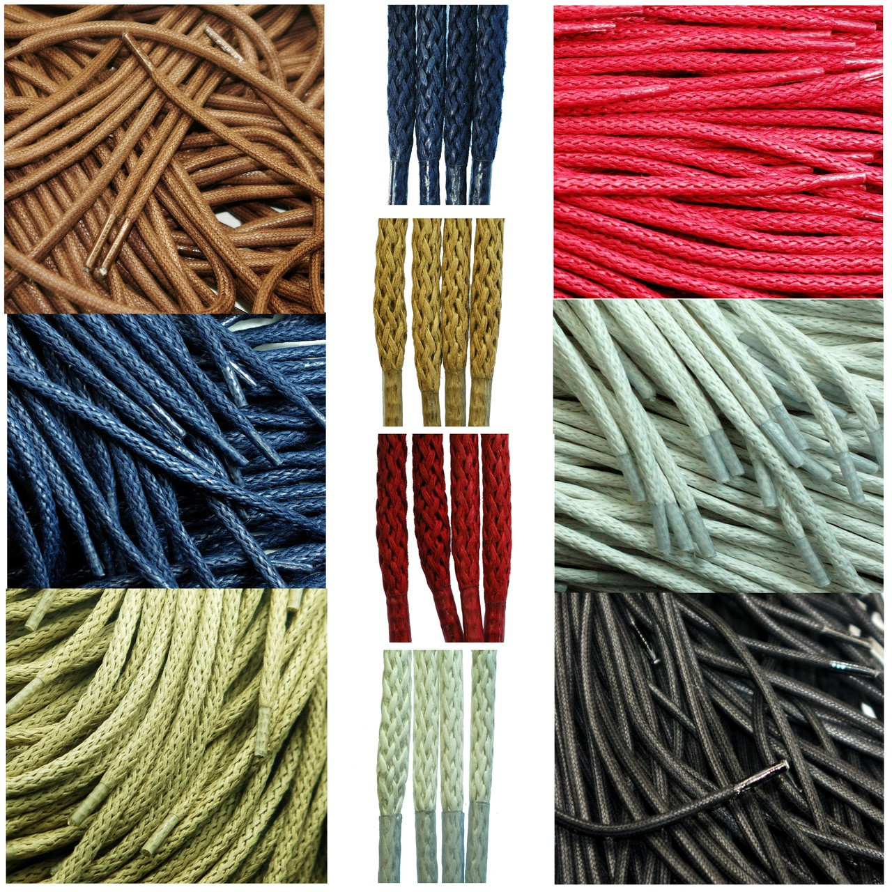 Cord 5mm Waxed Cotton Hiking/ Walking/ Work Boots Laces - TZ Trading Store