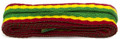 Flat Fun Fashion Rasta Stripes Red/Green/Yellow Shoes/Trainers/Plimsols Laces