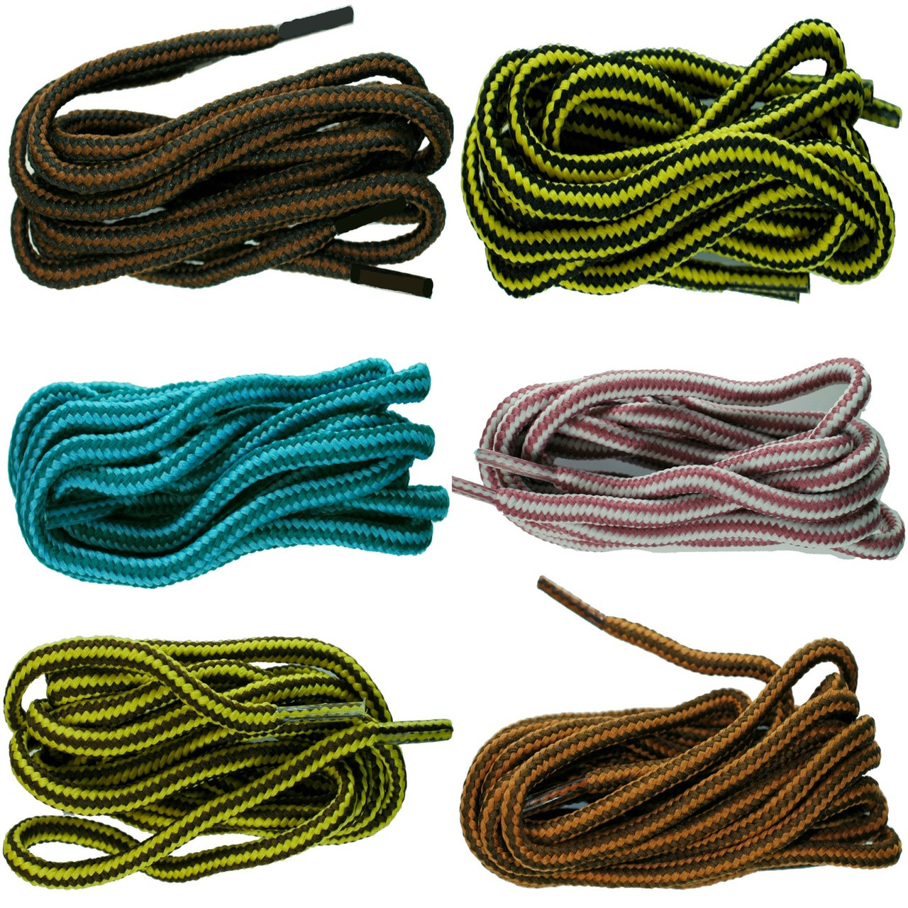5mm Striped Laces For Boots/Shoes - TZ Trading Store