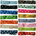 TZ Laces® Branded 15mm Polka Dot Ribbon shoelaces fashion Trainers