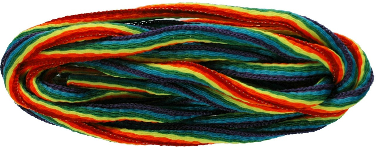 Trainers Shoes For Boots Gay Pride Rainbow Flat 10mm Laces TZ Branded 