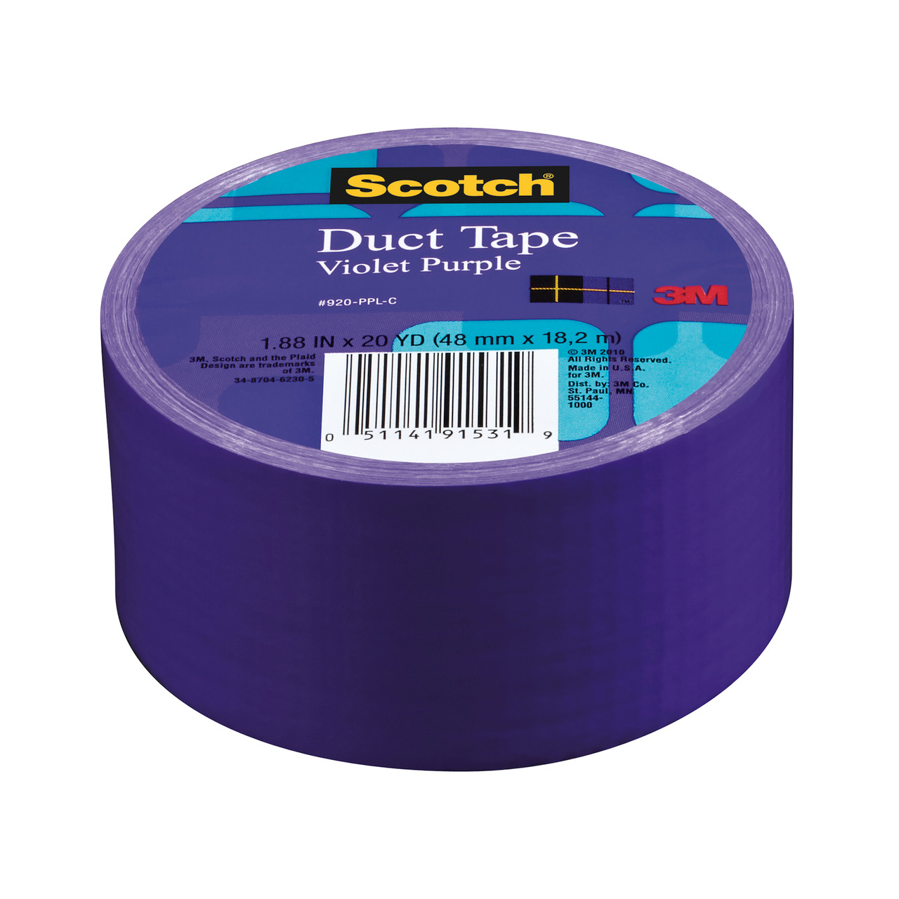 White Duct Tape 3M DT8 Industrial Duct Tape 3-Pack - Heavy Duty 1.88" X 60yd Black Tape For Professional Use Extra Wide Duct Tape