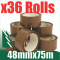 36 x Rolls Brown Packing Tape 48mm x 75m