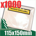 1000 x Printed Invoice Enclosed Pouches