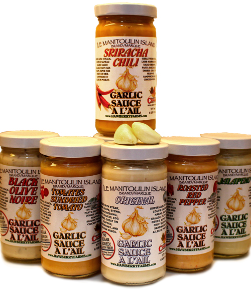 Hawberry Farms garlic sauces