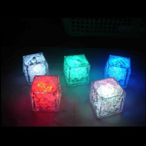 glowing ice cubes