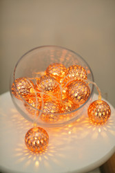 'Moroccan Balls' copper tone Fairy Lights 