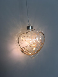 Heart Hanging Glass Light