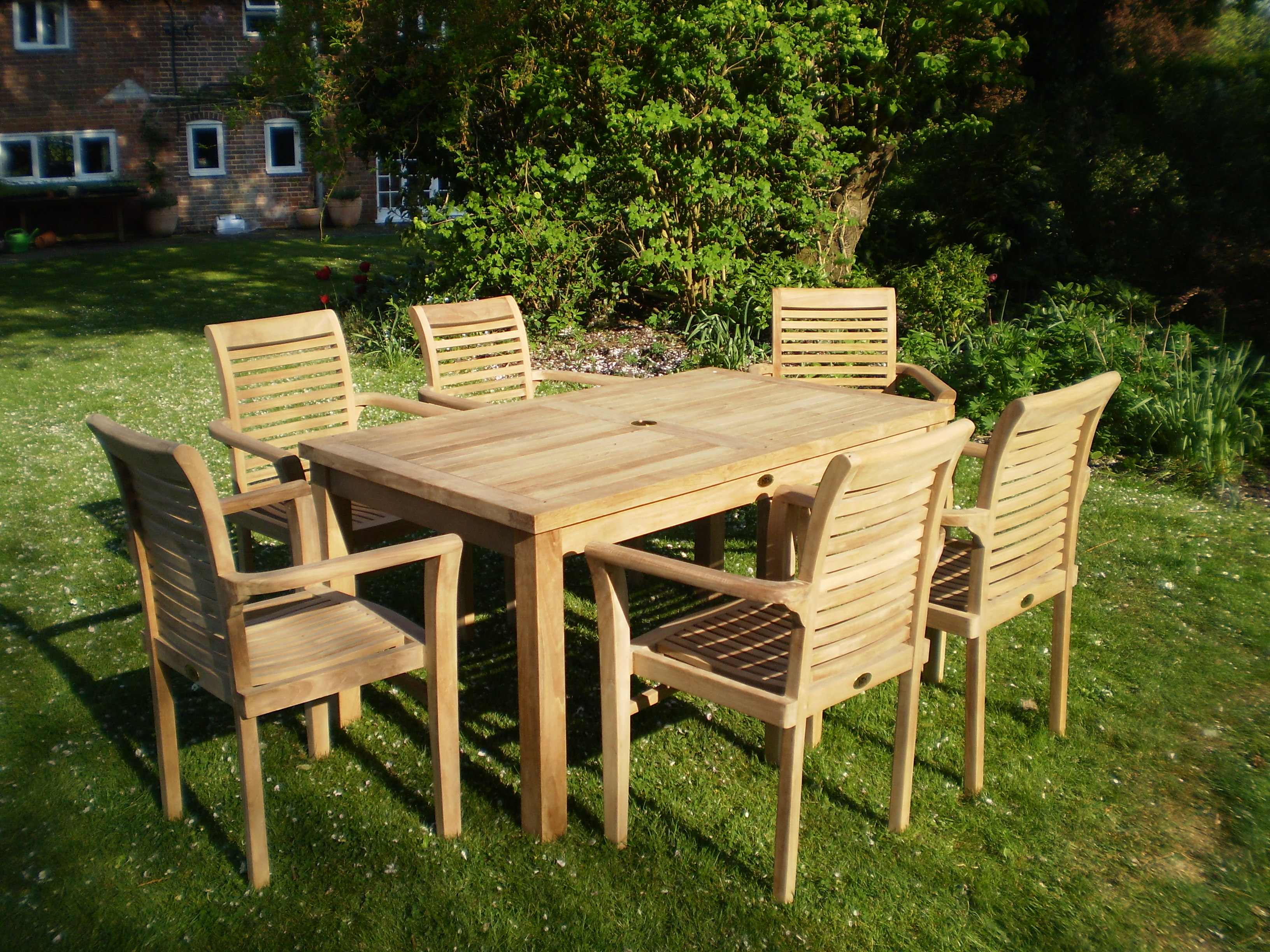 Southwold Rectangular table set with Lovina Arm chairs - Chairs and ...