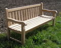 Southwold Deluxe Straight Back 6ft Teak Bench |C&T Teak | Sustainable Teak Garden Furniture |Straight top chunky bench Suffolk |Southwold  4 seater bench|180cm 7
