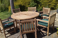 Turnworth 150cm Ring Table with Southwold Arm Chairs C&T Teak | Sustainable Teak Garden Furniture