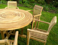 Turnworth Teak 150cm Round Ring Table Set with Lovina Stacking Chairs