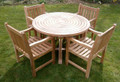 ring table with southwold chairs |C&T Teak | Sustainable Teak Garden Furniture | Ring table | Suffolk