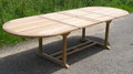 Oval Extending Double Leaf Teak Table 200-300 x 120cm