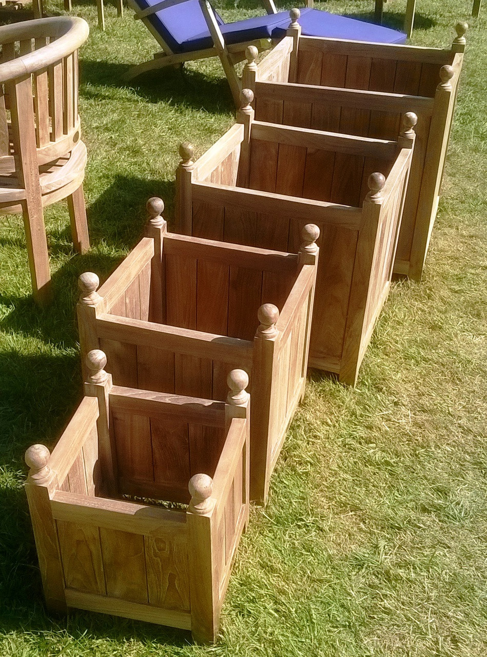 Teak Planters Small Medium Large Or Extra Large