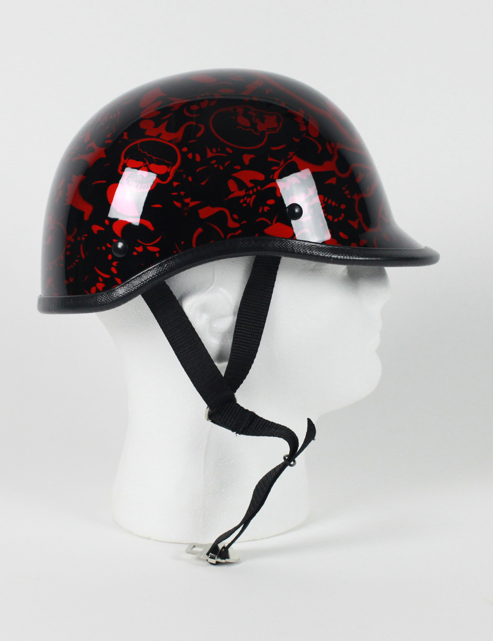 Polo Boneyard Red Novelty Motorcycle Helmet Helmets Inc