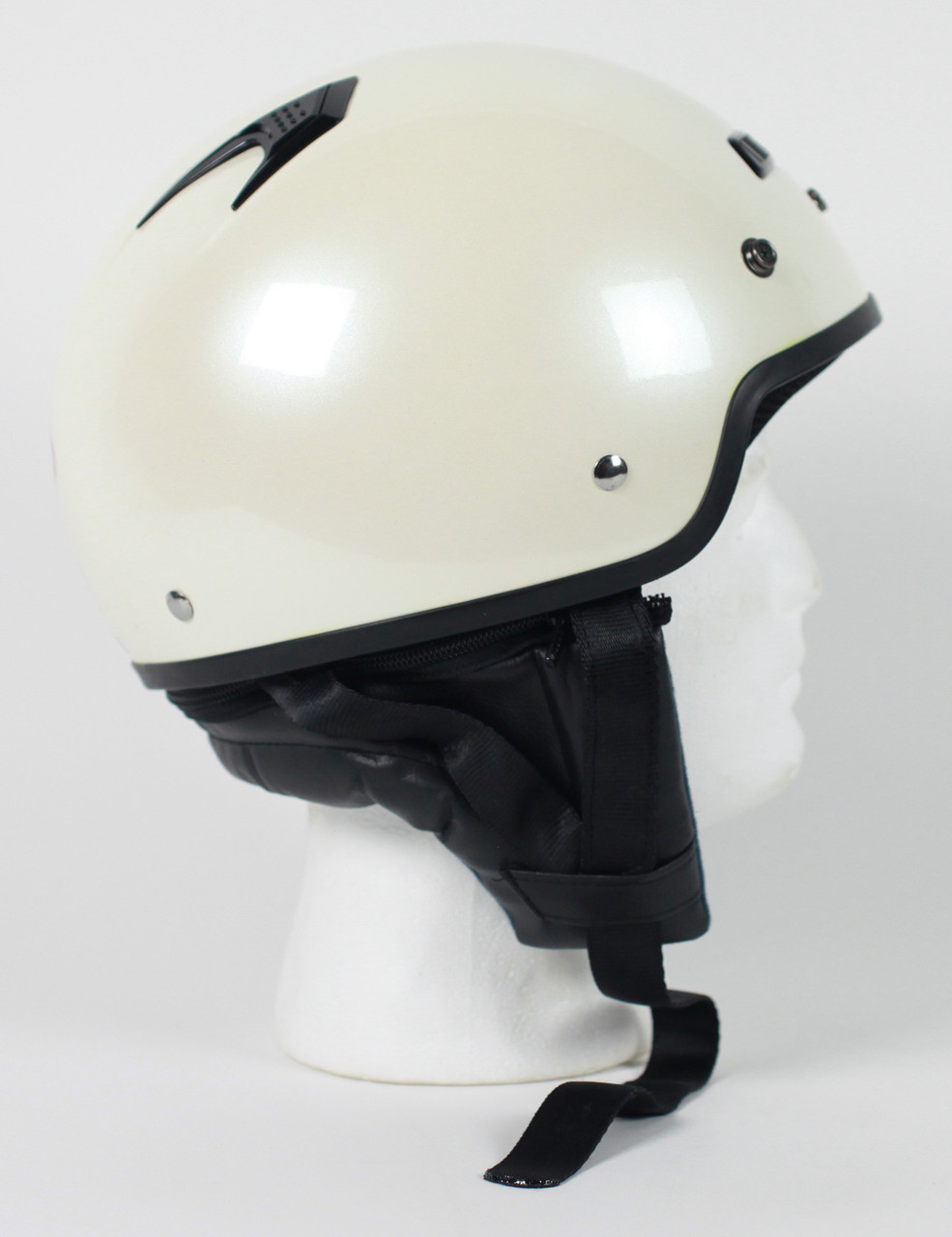40W DOT 40 WHITE MOTORCYCLE HALF SHELL HELMETS Helmets Inc