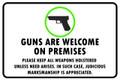8x12 Guns Welcome Sign