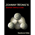 Super Triple Coin Eisenhower Dollar (with DVD) by Johnny Wong - Trick