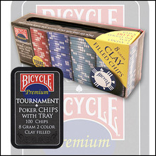 Bicycle Clay Poker Chip Set: 100 Count - Big Guy's Magic Store