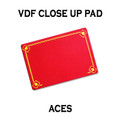 VDF Close Up Pad with Printed Aces (Red) by Di Fatta Magic - Trick