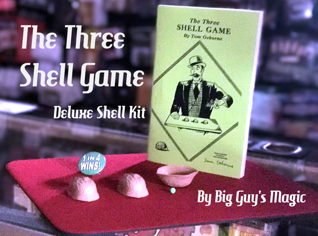 THREE SHELL GAME WITH PEA & INSTRUCTIONS BY VERNET MAGIC TRICK CLOSE UP ILLUSION 