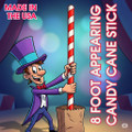 Appearing Candy Cane Red & White 8 Feet By Mak Magic and BGM