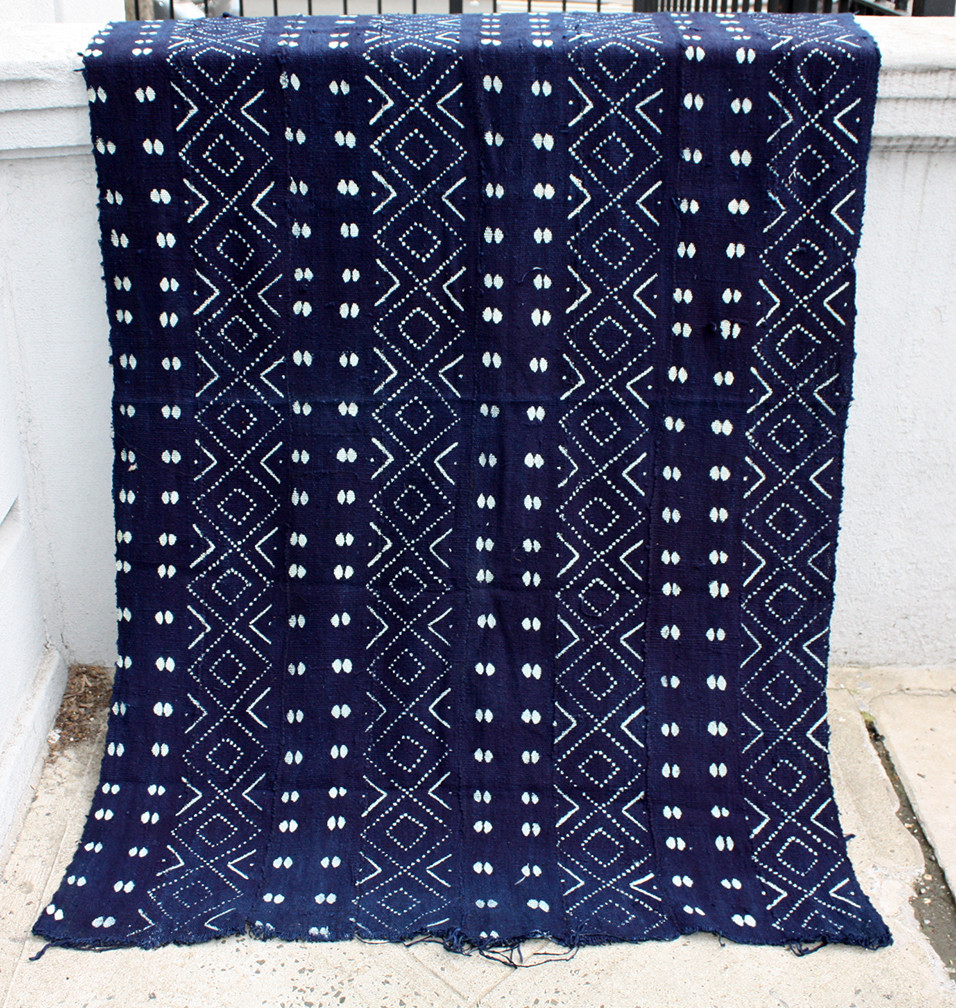 Quality Masculine Indigo Mudcloth, New Fabric, popular Handmade