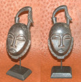 Miniature Masks w Stands: Baule Tribe Mask