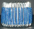 South African Safety Pin Bracelets: Blue 