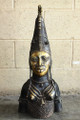 African Bronze Queen Mother Bust