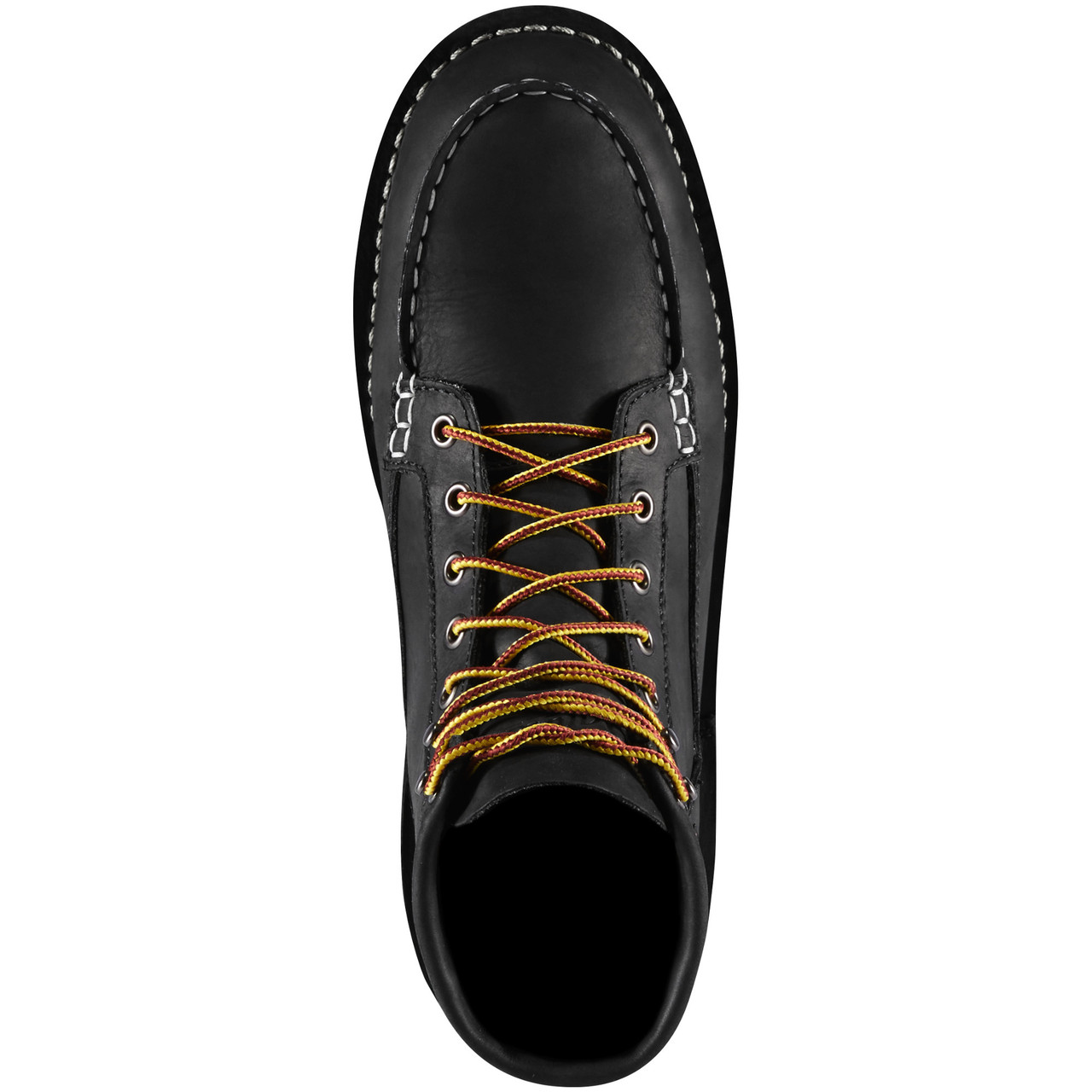 Danner Men's Black Bull Run 6 Inch Wedge Sole Moc Toe Work Boot