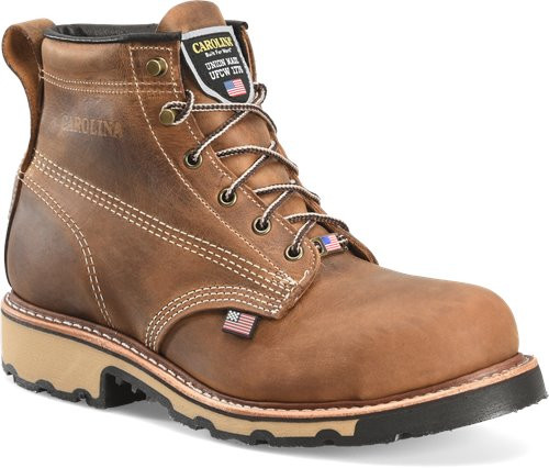 Round toe cheap steel toe boots