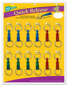 Colored Quick Release Key Rings-12/card, Assorted