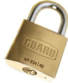 Guard 834 Brass Padlock 1-½"(40mm) BODY 3/4"SHACKLE