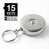 Original KEY-BAK: 24” stainless steel chain, belt clip, chrome
