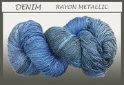Blue Heron - Cotton Rayon Flax Metallic - Denim