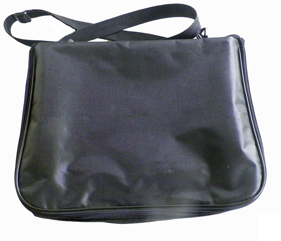 Large Collector Lapel Pin Bag 3 Page Black w/ Black Piping