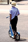 Amish Quilter - Amish Boy on Scooter Amish Quilter - Amish Boy on Scooter