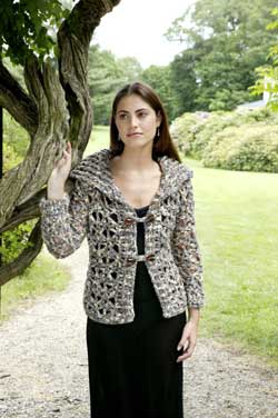 Bold Lace Jacket crochet pattern from SweaterBabe.com's Fabulous and Flirty Crochet book