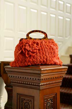 Orange Textured Purse crochet pattern from SweaterBabe.com's Fabulous and Flirty Crochet book