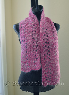 knitting pattern photo for #23 Mohair Lace Scarf PDF Knitting Pattern